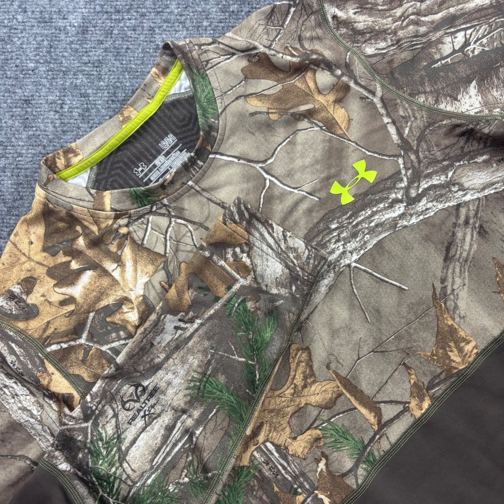 Under Armour ColdGear Scent Control Large Brown Realtree Camo Base Layer Women's